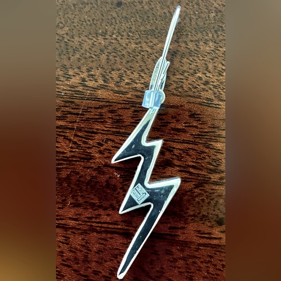 Robert Lee Morris Soho Genuine Silver Plated Zigzag Earrings - Picture 2 of 7